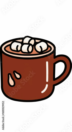 Christmas 2025  download cute cartoon hot chocolate with marshmallows vector illustration clip art free image for design one hundred vector