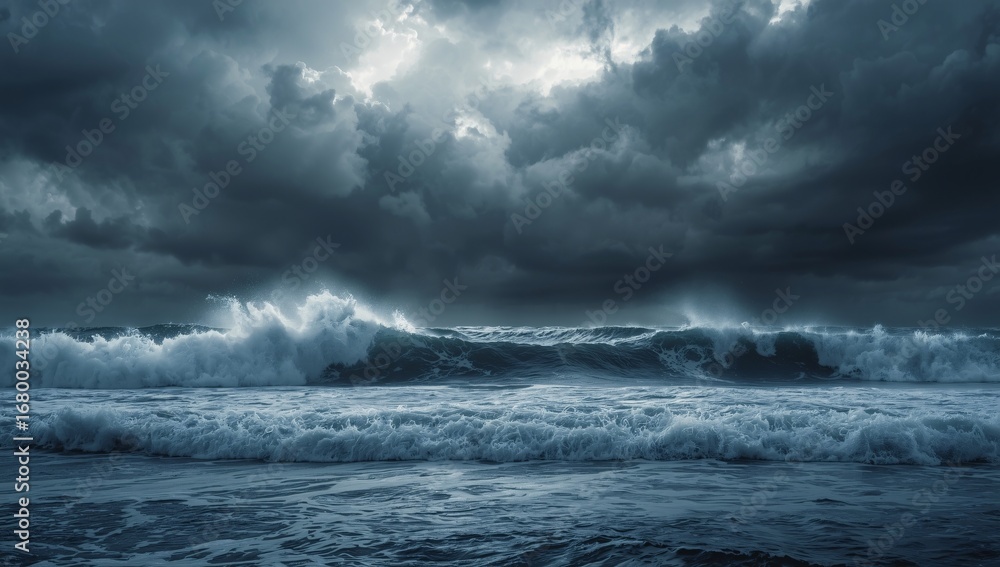 Obraz premium storm over the sea