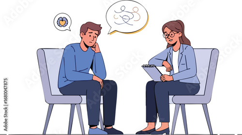 Therapy Session Illustration.