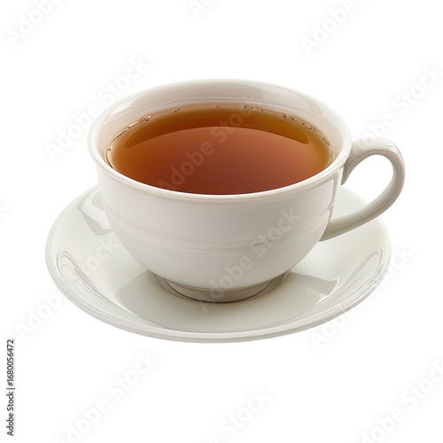 Wallpaper Mural A full cup of tea, in a white porcelain teacup and saucer Torontodigital.ca