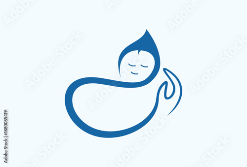 Abstract Newborn Baby Care Logo Design Templates