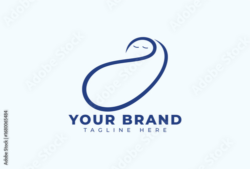 Abstract Newborn Baby Care Logo Design Element