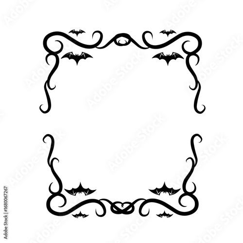 halloween bat square frame