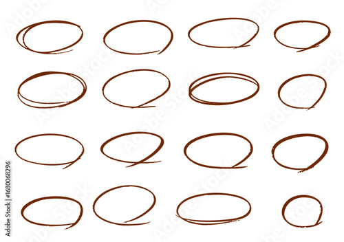 使いやすい手書きの丸素材