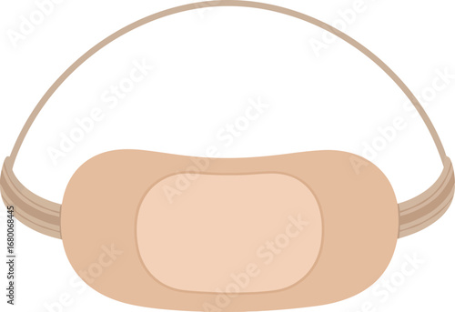 Beige Eye Patch with Adjustable Strap