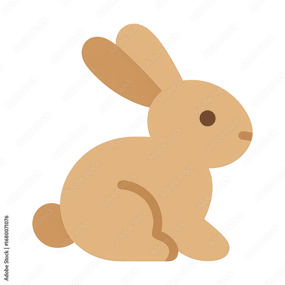 Obraz premium PNG Minimalist cute bunny illustration.