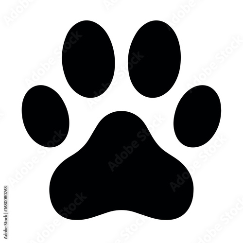 Download black paw print vector graphic for pet lovers animal footprints dog cat pawprint design element 100