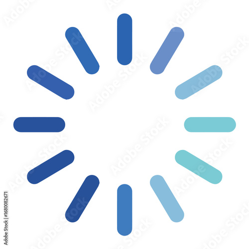 Loading spinner animation graphic design element for website and app user interface design concept vector 100