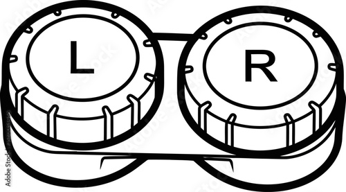 Contact Lens Case with Left and Right Indicators