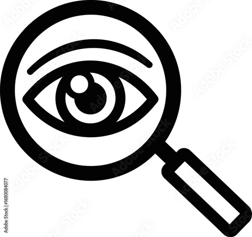 Eye Icon Inside Magnifying Glass