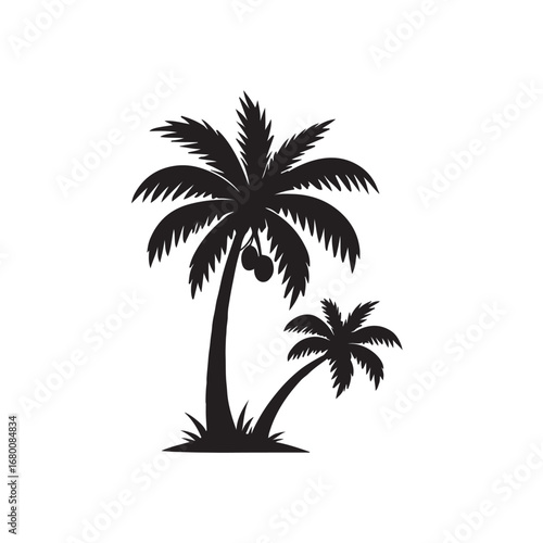 palm tree silhouette vector illustration