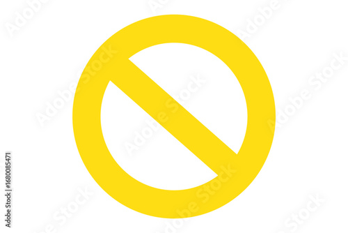 Sign forbidden. Icon symbol ban. Red circle sign stop entry ang slash line isolated on white background. Mark prohibited. Round cross logo restrict entrance. Signal cancel enter. Vector illustration.