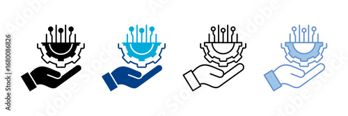 Digital Transformation Icon Set Multiple Style Collection