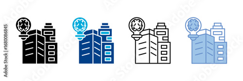  Smart Organization Icon Set Multiple Style Collection