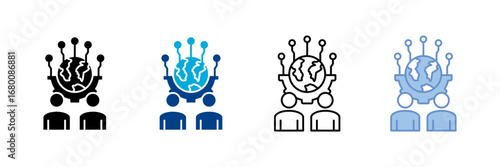 Digital Culture Icon Set Multiple Style Collection