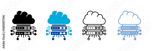 Big Data Icon Set Multiple Style Collection