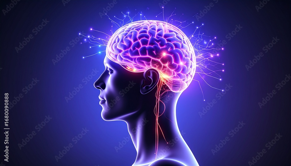 Obraz premium Brain idea flow