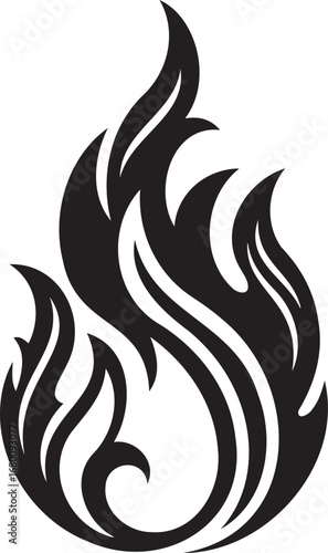 Burning Desire: A powerful illustration of a flame, the artwork captures the essence of intense passion and energy.