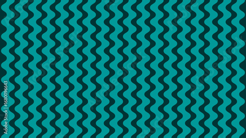 Teal and Dark Blue Wavy Lines Pattern Background