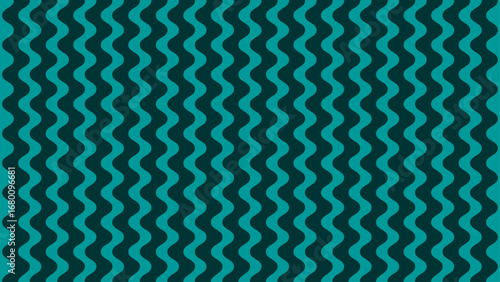Teal and Dark Blue Wavy Lines Pattern Background