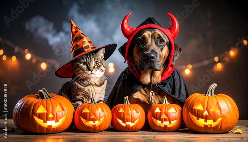 Halloween pets with jack-o'-lanterns (1)
