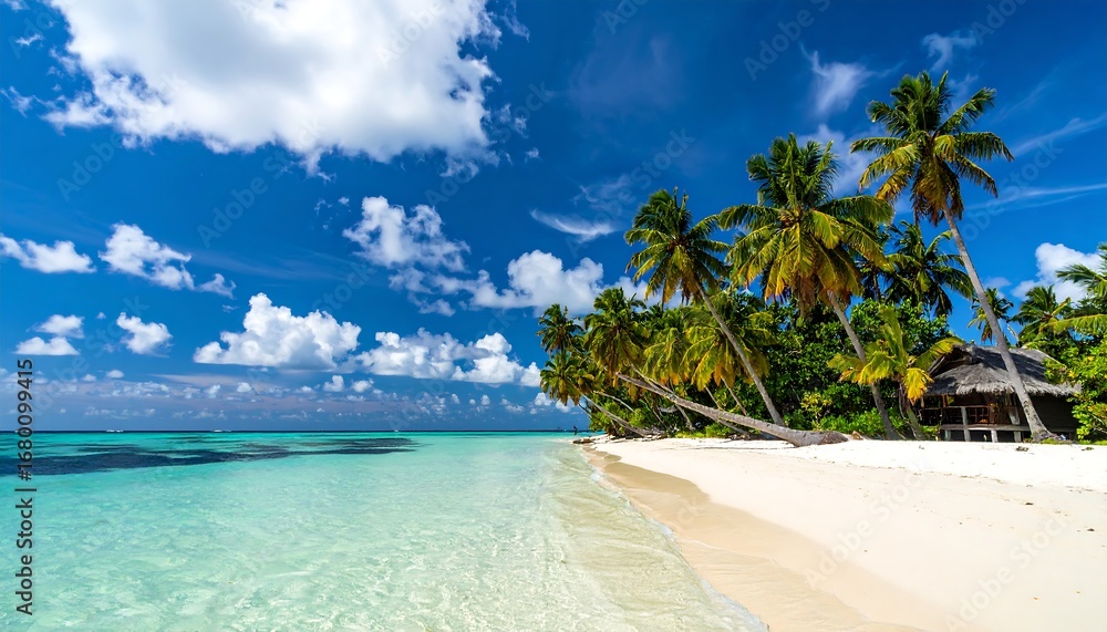 Naklejka premium Tropical beach paradise (13)