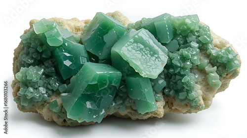 Minerals  Jade   Nephrite isolated on white background