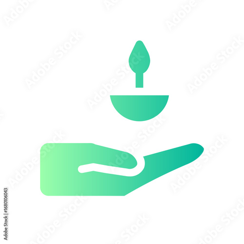 oil lamp gradient icon