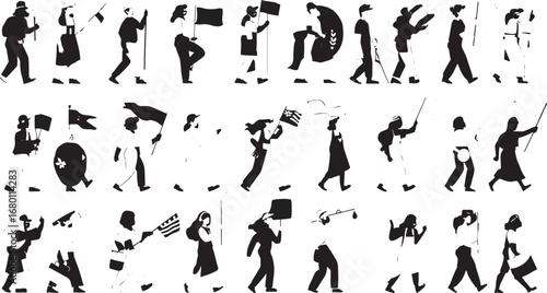 USA Labor Day Banner and poster template.USA labor day celebration with american flag on blue background.Sale promotion advertising banner template for USA Labor Day Brochures,Poster or Banner.