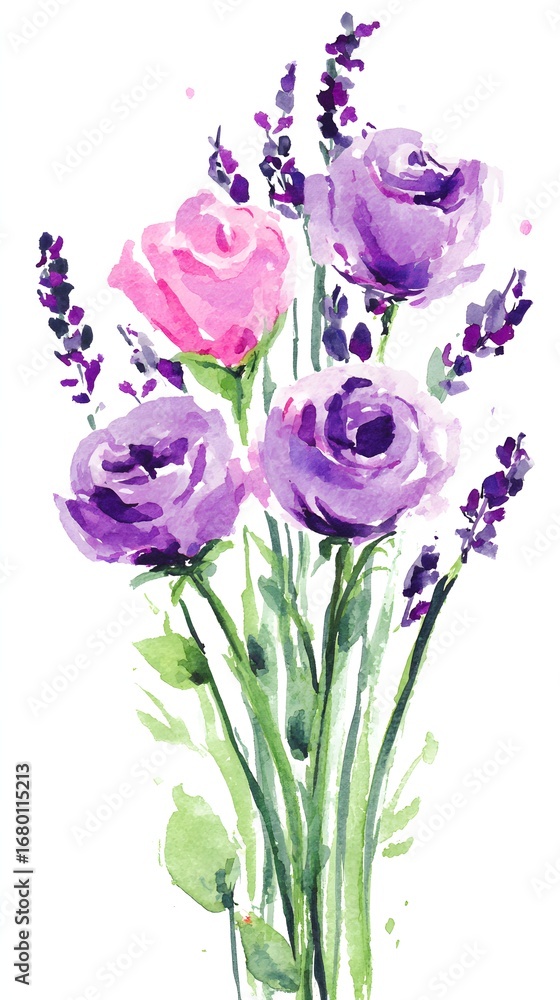 Obraz premium High definition romantic love rose illustration