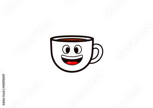 icon of a coffee cup with a smile