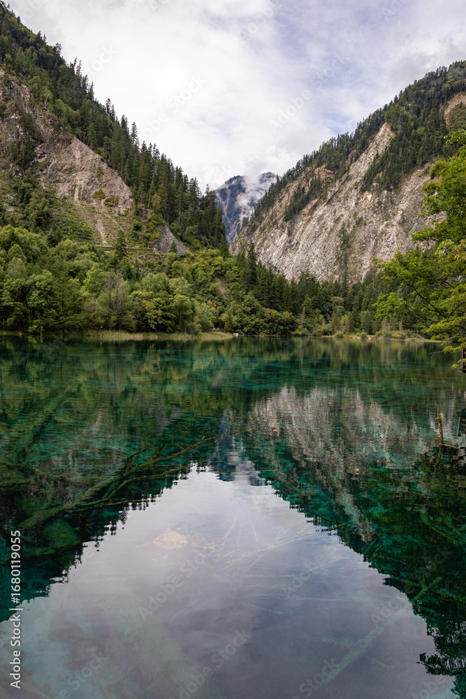 Fototapeta premium mountain lake in summer,Jiuzhaigou