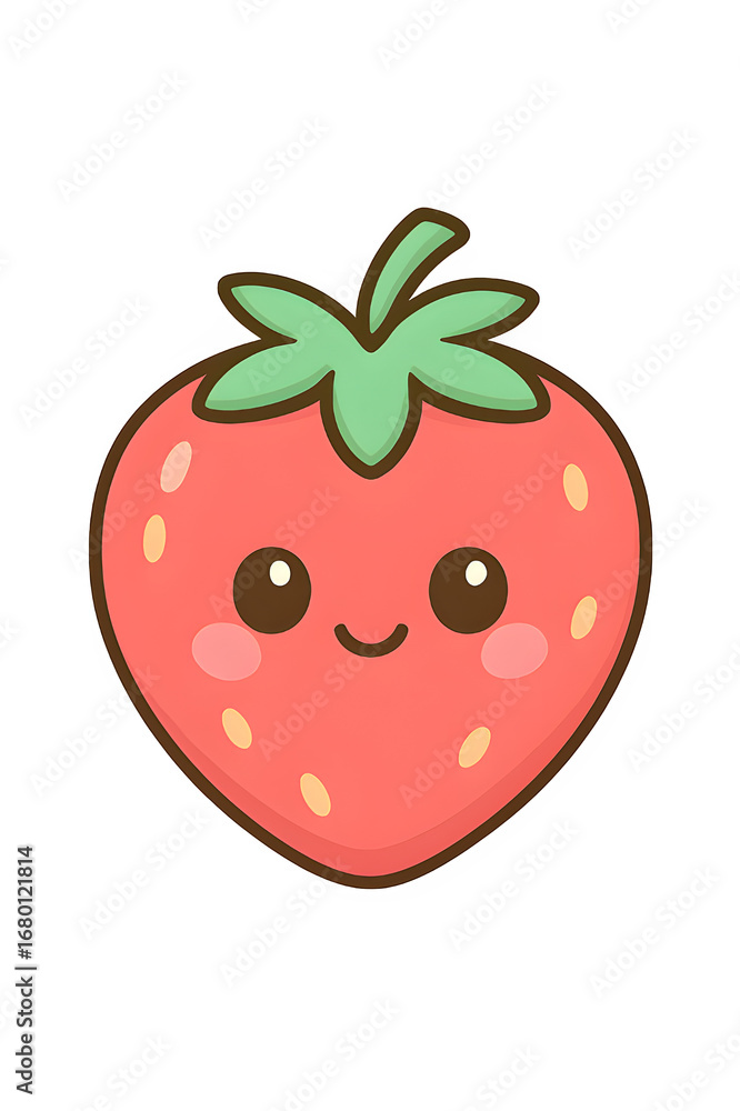 Obraz premium kawaii_food_01_strawberry