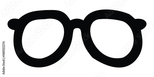 Black and white glasses vector illustration of an abstract mask symbol