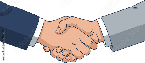 Business Handshake in Suits