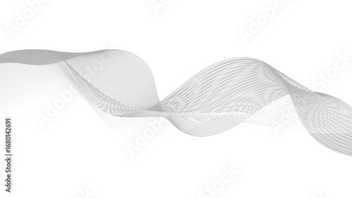 Abstract Vector Composition of Wave Lines on Transparent Background, Research Presentations, and Business Technology Collateral.
