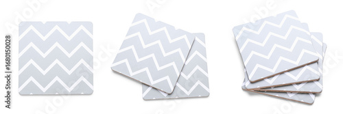 Set of grey drink coasters ...