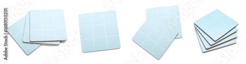 Set of blue drink coasters ...
