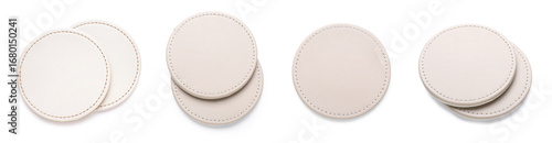 Set of leather drink coaste...