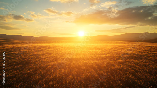 Fototapeta Naklejka Na Ścianę i Meble -  sunset over the field