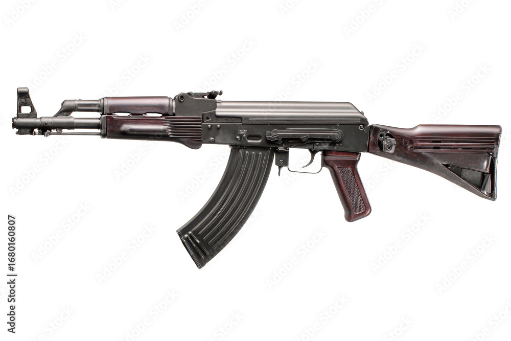 AK-style Short Rifle on Transparent Background AK-style Short Rifle on Transparent Background