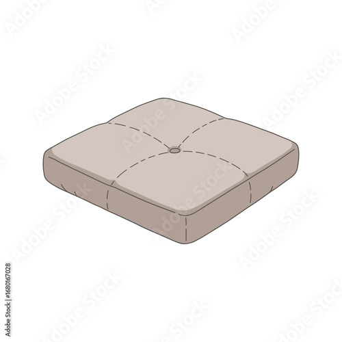 Open, blank cardboard box with a lid on a white background