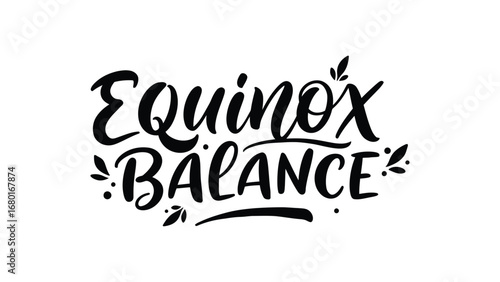 Equinox balance wellness yoga meditation mindfulness health lifestyle vector graphic design