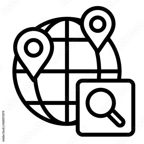 World Map  Icon Set Multiple Style Collection