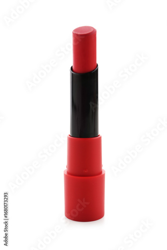 Beautiful red lipstick on w...