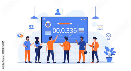 Team collaboration for project development using agile methodology and time tracking tool
