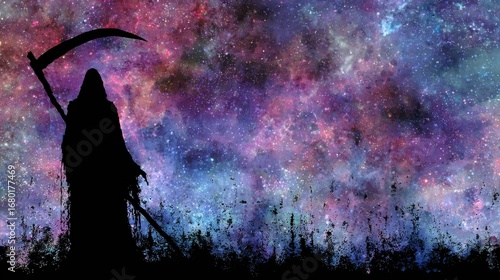 Mysterious Figure in Cosmic Background
