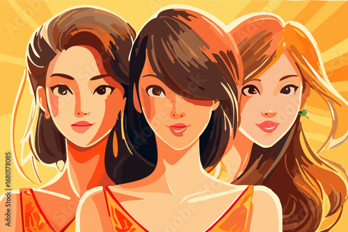 feel summer, hot sun and beautiful girl