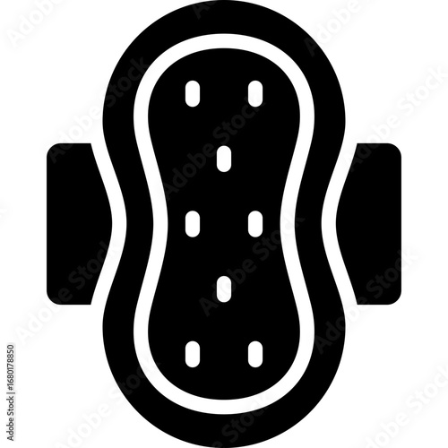 sanitary pad icon illustration design with solid