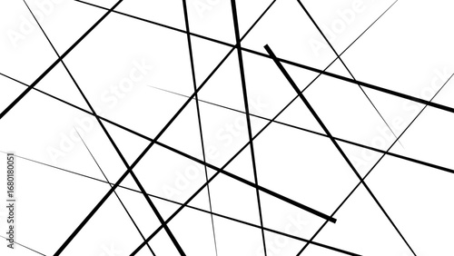 Random diagonal line on white background. Black and white vector illustration of design element for creating modern art.
